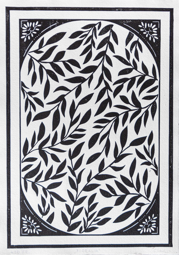 "Floralia" – Lino Print A3